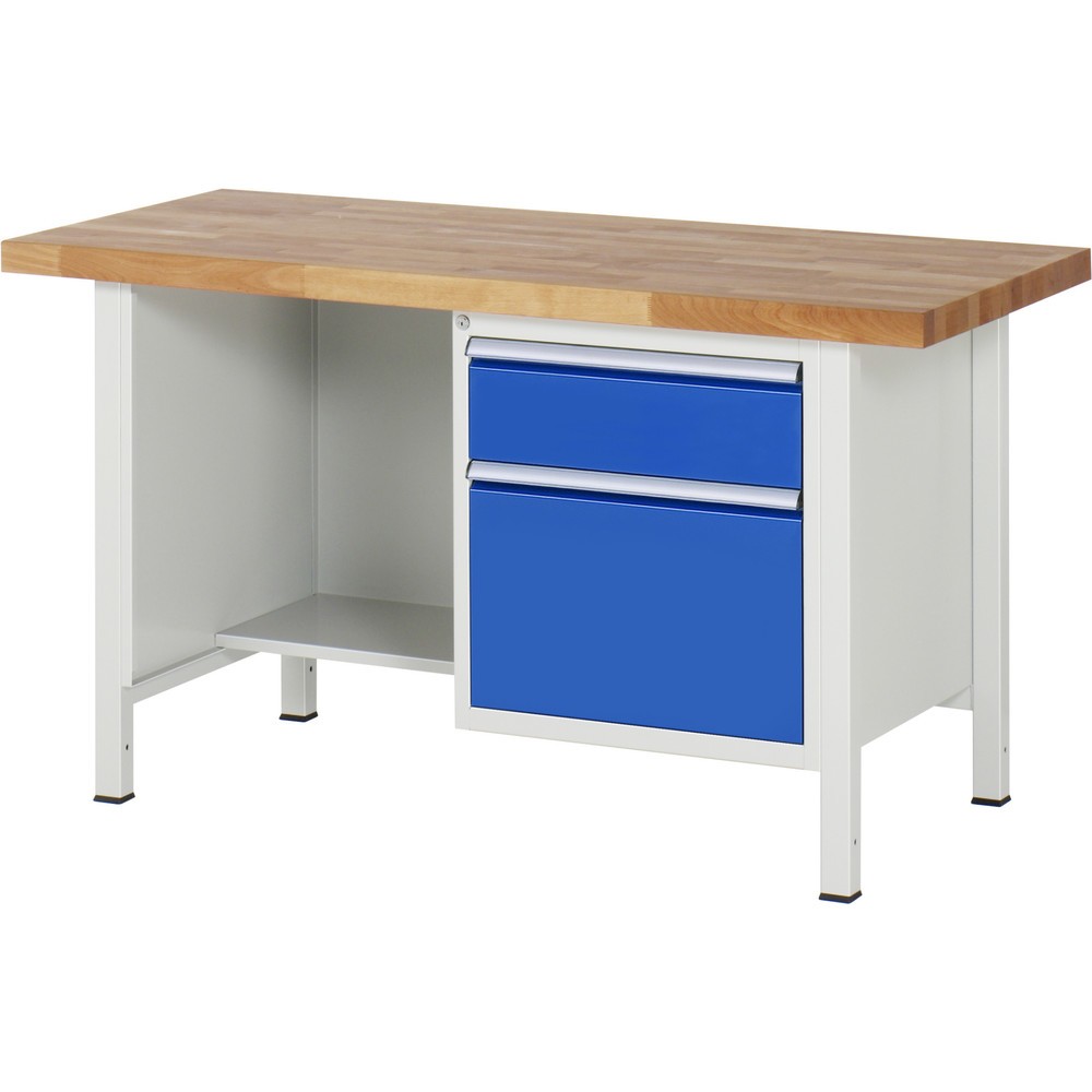 Produktabbildung Nr. 1: RAU Établi série 8000, 1 tablette, HxlxP 840 x 1 500 x 700 mm, 2 tiroirs extractibles à 90 %