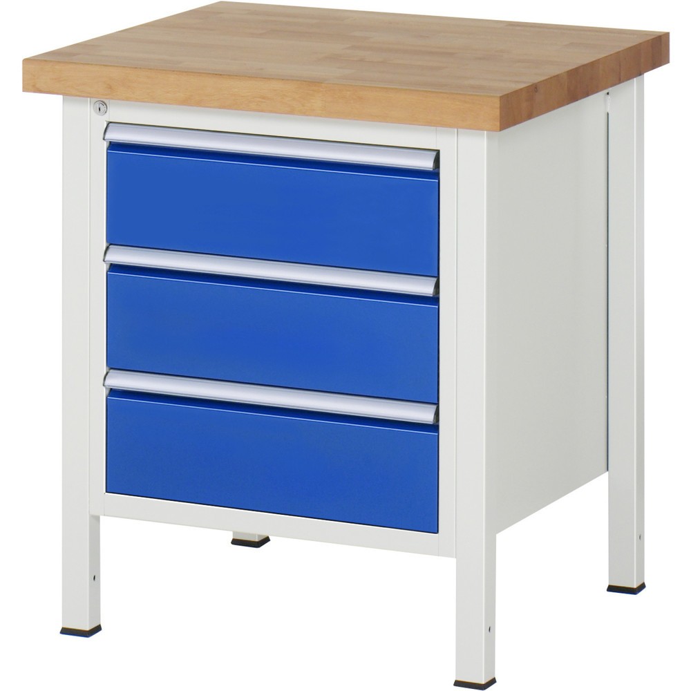 Produktabbildung Nr. 1: RAU Établi série 8000, HxlxP 840 x 750 x 700 mm, 3 tiroirs extractibles à 90 % 3 x 180 mm, capacité de charge des tiroirs 100 kg