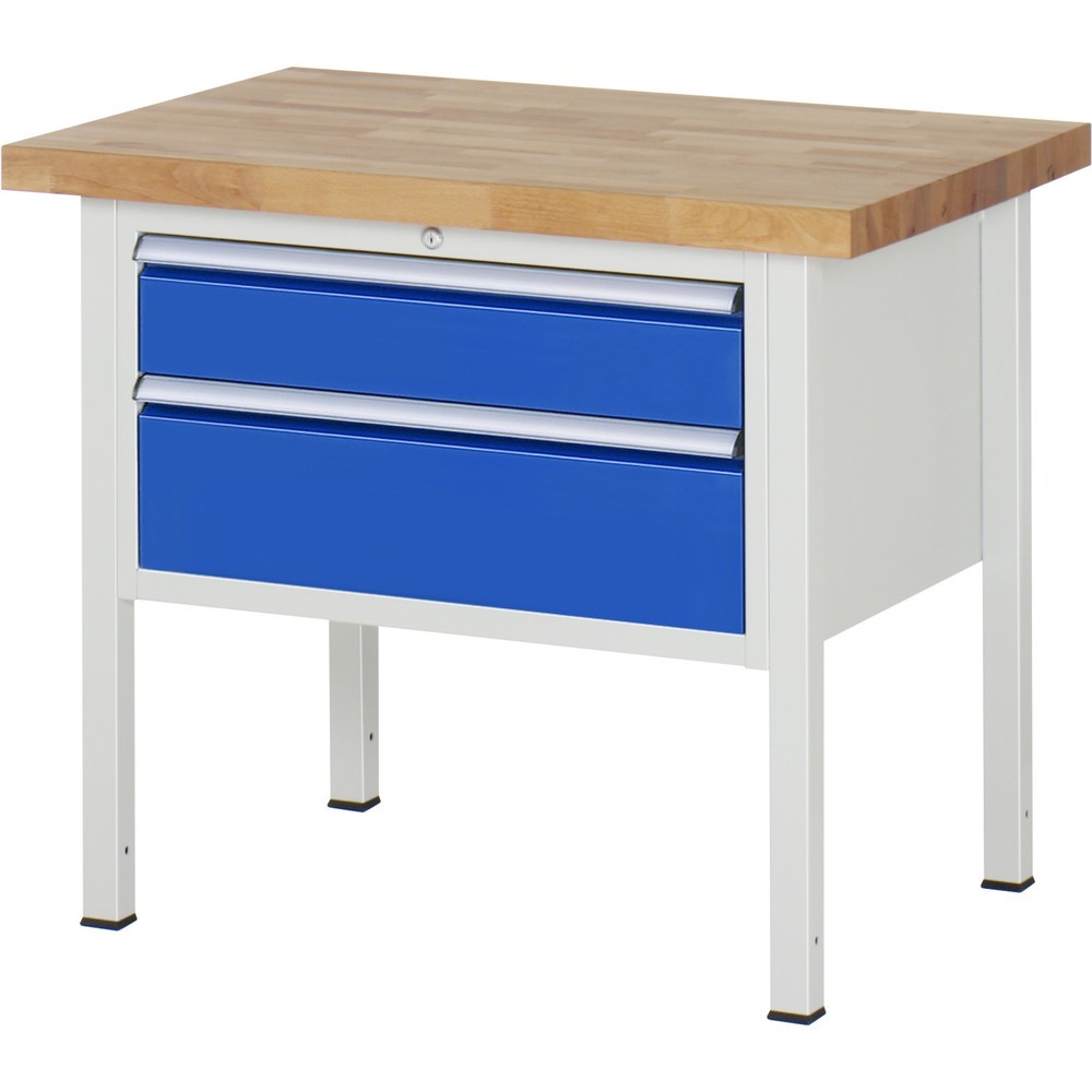 Produktabbildung Nr. 1: RAU Établi série 8000, HxlxP 840-1 040 x 1 000 x 700 mm, 4 tiroirs extractibles à 100 % 4 x 90 mm, capacité de charge des tiroirs 75 kg