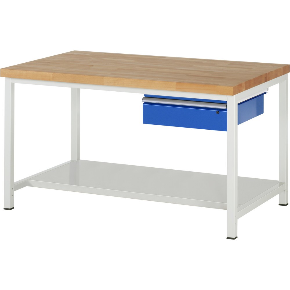 Produktabbildung Nr. 1: RAU Établi série 8000, HxlxP 840- 1 040 x 1 500 x 900 mm, 1 tiroir, 1 tablette profondeur 650 mm