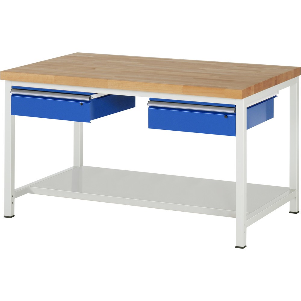 Produktabbildung Nr. 1: RAU Établi série 8000, HxlxP 840-1 040 x 1 500 x 900 mm, 2 tiroirs, 1 tablette profondeur 650 mm