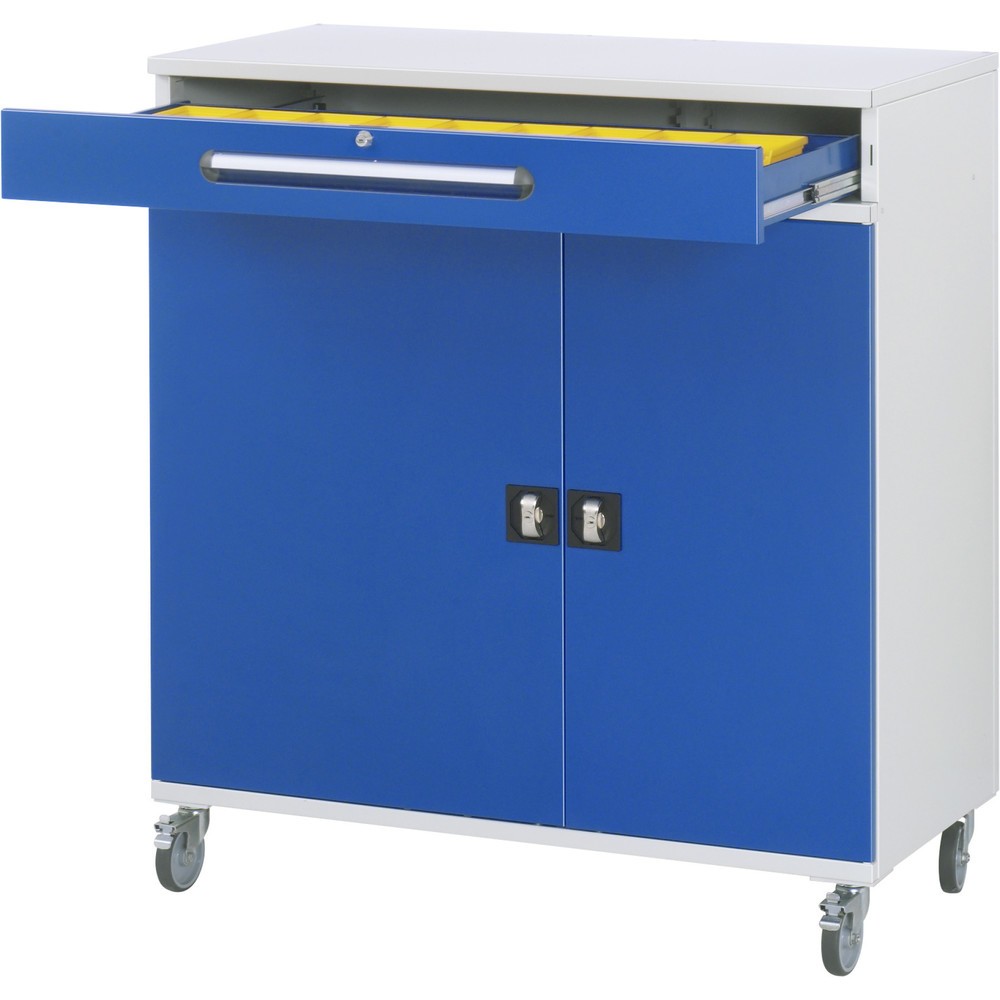N° de l'image du produit 3 : RAU Pupitre mobile, HxlxP 1 185 x 1 100 x 520 mm, tiroirs 16 x 80, 1 x 120 mm
