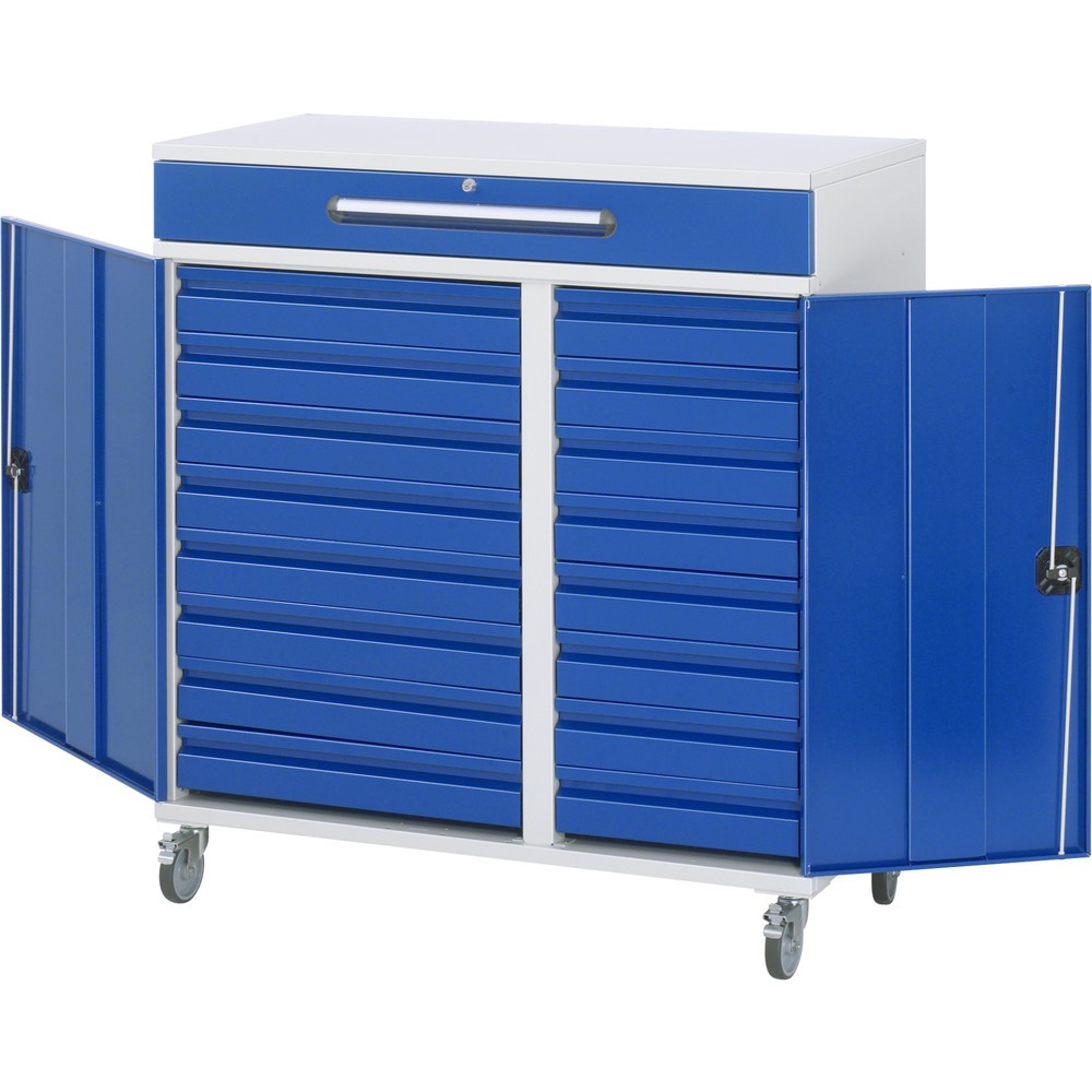 N° de l'image du produit 4 : RAU Pupitre mobile, HxlxP 1 185 x 1 100 x 520 mm, tiroirs 16 x 80, 1 x 120 mm