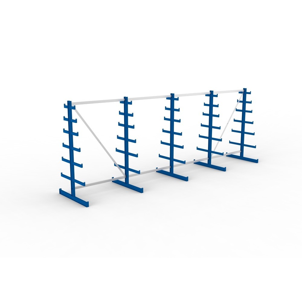 Produktabbildung Nr. 2: Kit complet de rayonnage cantilever META, double accès, capacité de charge par bras 150 kg, H x l x P 2 000 x 5 455 x 1 090 mm, 5 montants