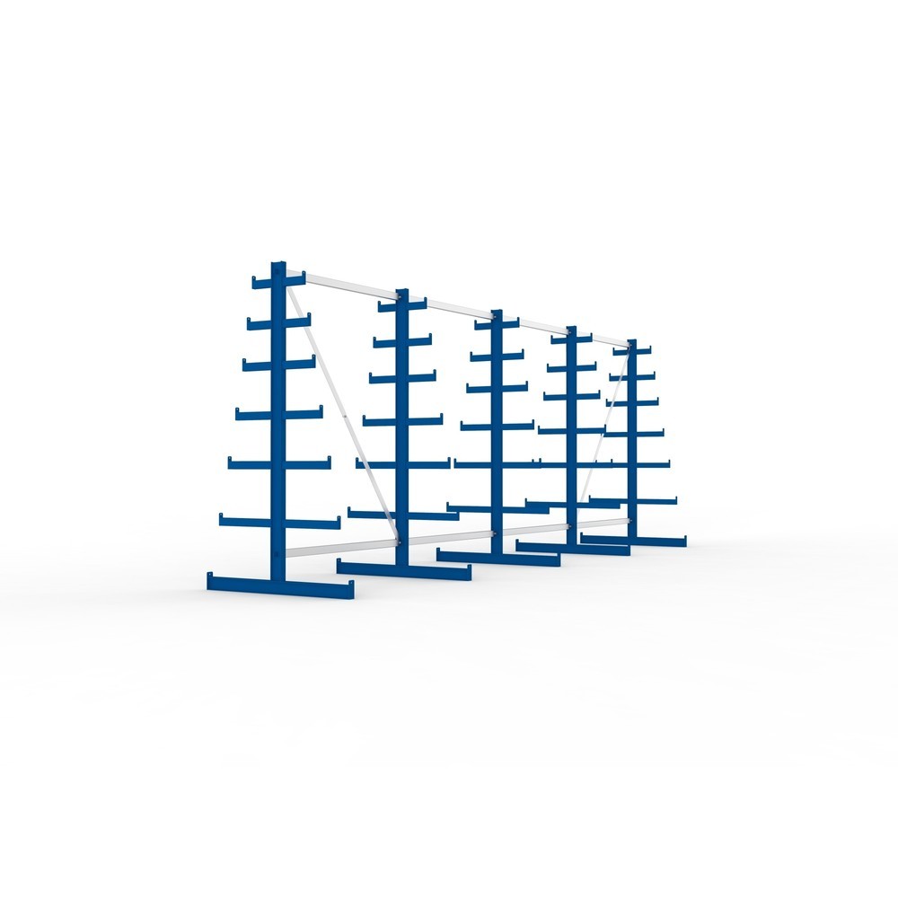 Produktabbildung Nr. 4: Kit complet de rayonnage cantilever META, double accès, capacité de charge par bras 150 kg, H x l x P 2 000 x 5 455 x 1 090 mm, 5 montants