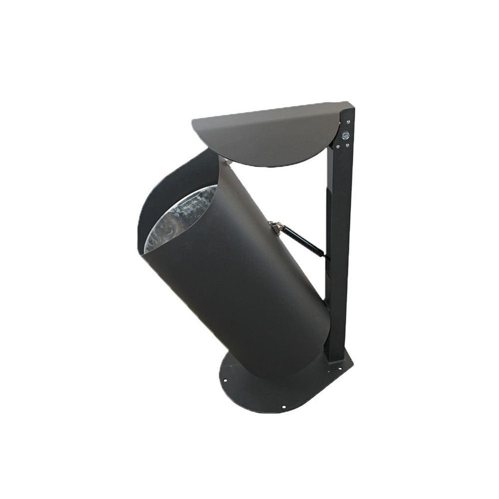 Produktabbildung Nr. 2: Afvalbak met paal RENNER type 7077, 40 liter, om vast te schroeven (met bodemplaat), mosgroen