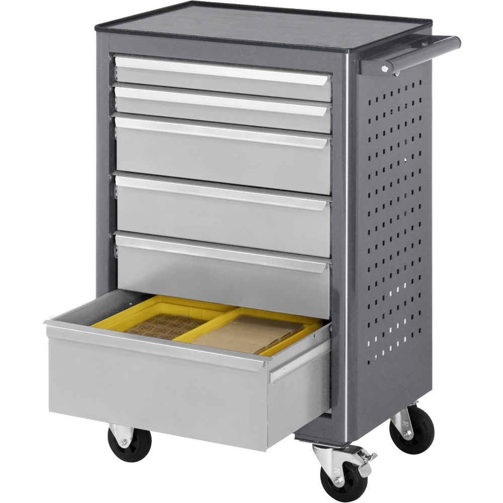 Produktabbildung Nr. 2: Rolwerkbank RAU serie adlatus, hxbxd 950 x 675 x 450 mm, 6 lades 2 x 65, 3 x 125, 1 x 90 mm, ABS werkblad