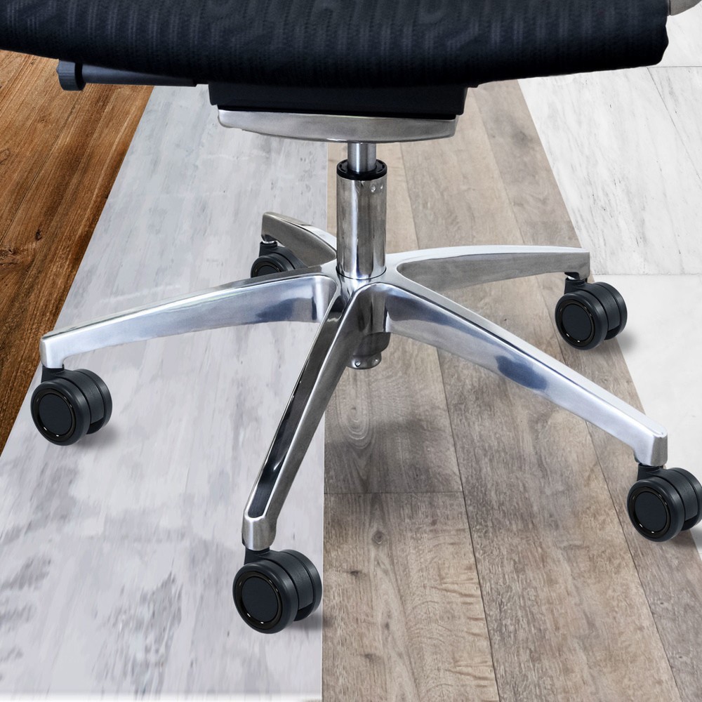 N° de l'image du produit 4 : 5x roulettes pour sols durs hjh OFFICE ROLO COLOR 60 11mm / 60mm roulettes de chaise de bureau pour sols durs (lot de 5) noir/nr