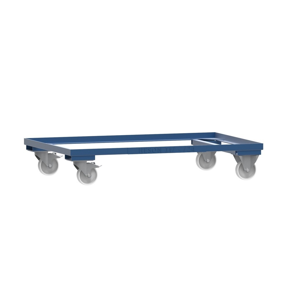 Illustration du produit: Rouleur pour caisse grillagée HESON®, peinte, pour des conteneurs de 1 200 x 800 mm, bleu gentiane