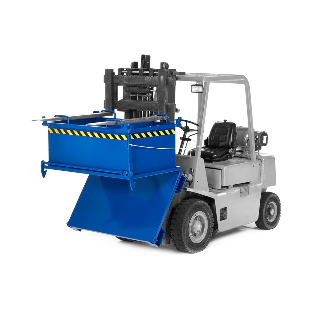 Produktabbildung Nr. 2: RR-Industrietechnik® Bodemklepcontainer type RBB, inhoud 0,5 m³, RAL 5010 gentiaanblauw