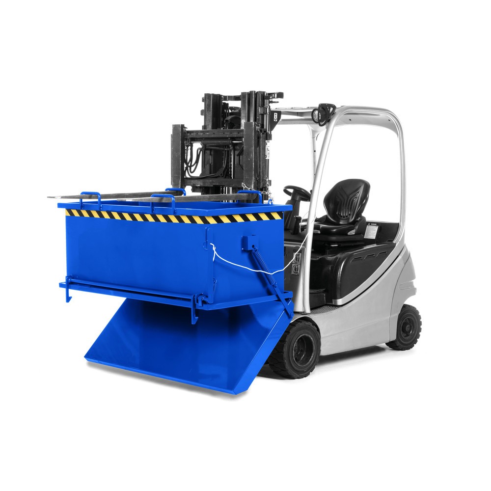 Produktabbildung Nr. 2: RR-Industrietechnik® Bodemklepcontainer type RKB, inhoud 0,5 m³, RAL 5010 gentiaanblauw