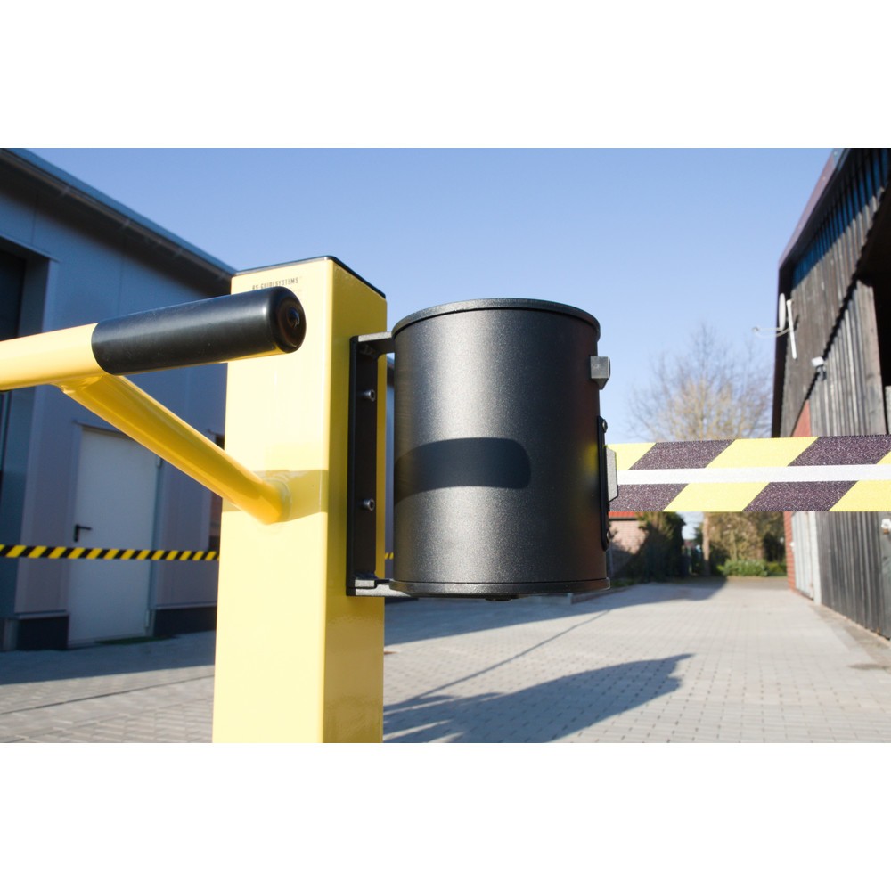 Produktabbildung Nr. 3: RS-GUIDESYSTEMS® afzetpaal met lint GLA 2000-E REFLECTO, lengte 2x 18 m, breedte 50 mm, paal geel, lint zwart/geel