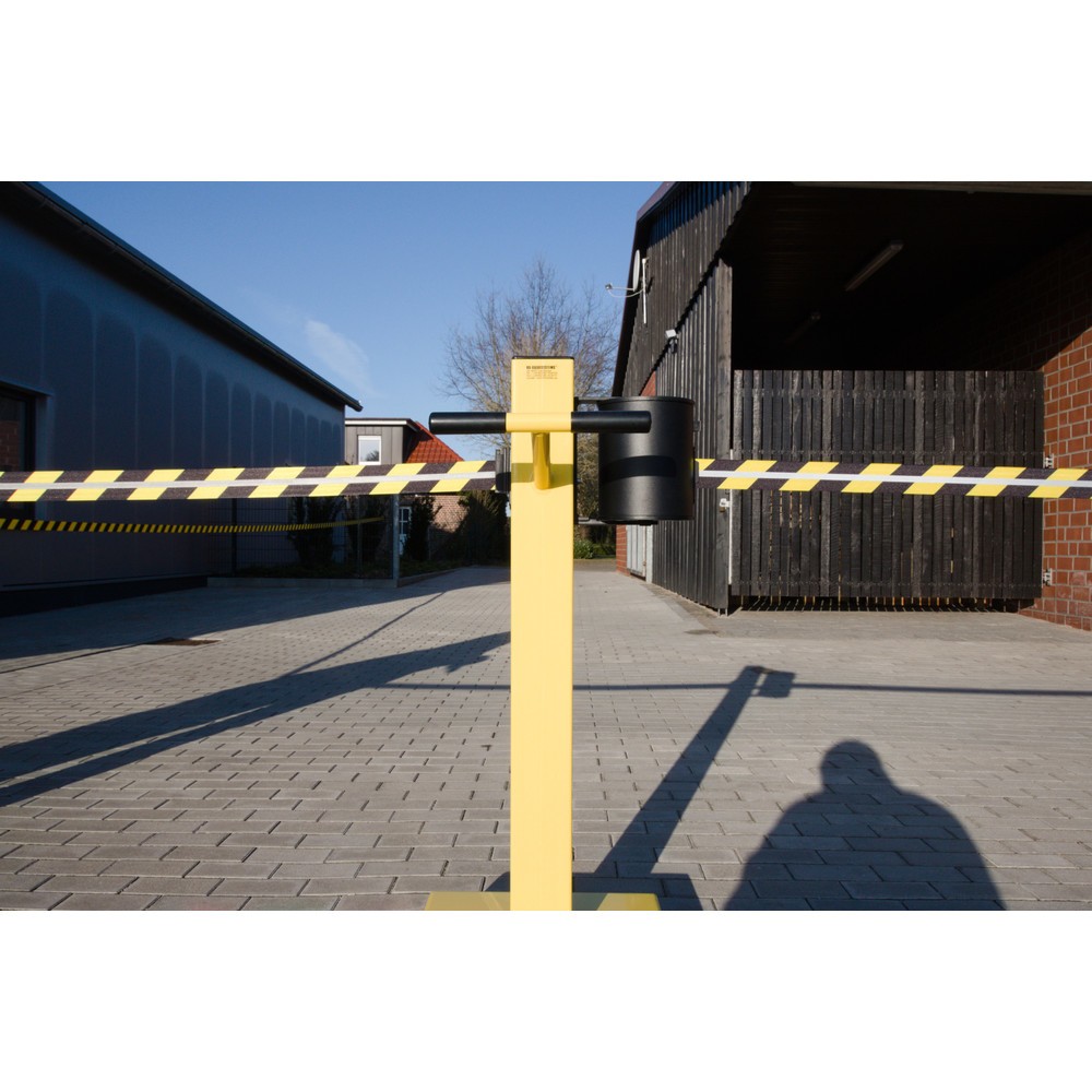 Produktabbildung Nr. 4: RS-GUIDESYSTEMS® afzetpaal met lint GLA 2000-E REFLECTO, lengte 2x 18 m, breedte 50 mm, paal geel, lint zwart/geel