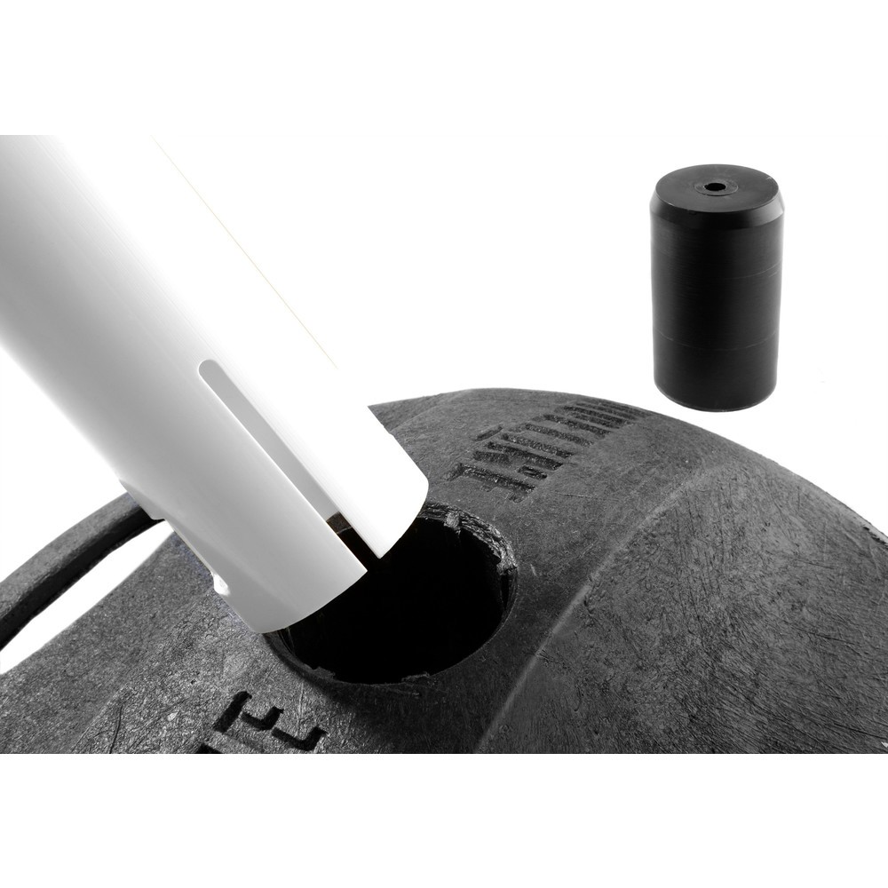 Produktabbildung Nr. 3: RS-GUIDESYSTEMS® afzetpaal met lint GLA 25-M REFLECTO, lengte 3,5 m, breedte 50 mm, paal wit, lint zwart/geel
