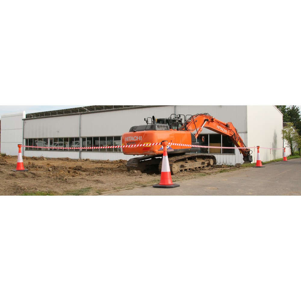 Produktabbildung Nr. 3: RS-GUIDESYSTEMS® verkeerskegelopzetstuk SK 900, lengte 9 m, behuizing oranje, lint rood/wit