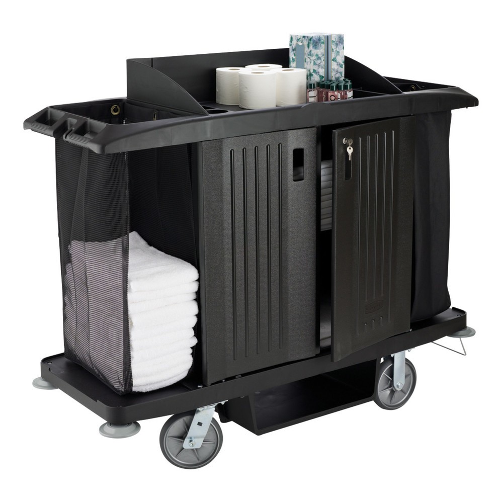 Produktabbildung Nr. 2: Rubbermaid® Chariot d'étage, noir, HxlxP 1 270 x 559 x 1 524 mm