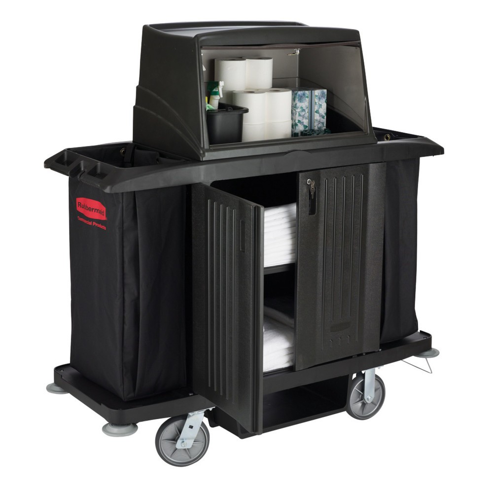Produktabbildung Nr. 3: Rubbermaid® Chariot d'étage, noir, HxlxP 1 270 x 559 x 1 524 mm