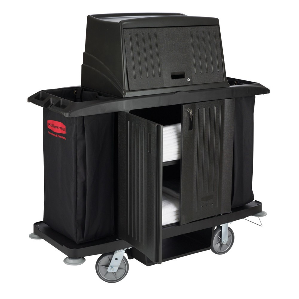 Produktabbildung Nr. 4: Rubbermaid® Chariot d'étage, noir, HxlxP 1 270 x 559 x 1 524 mm