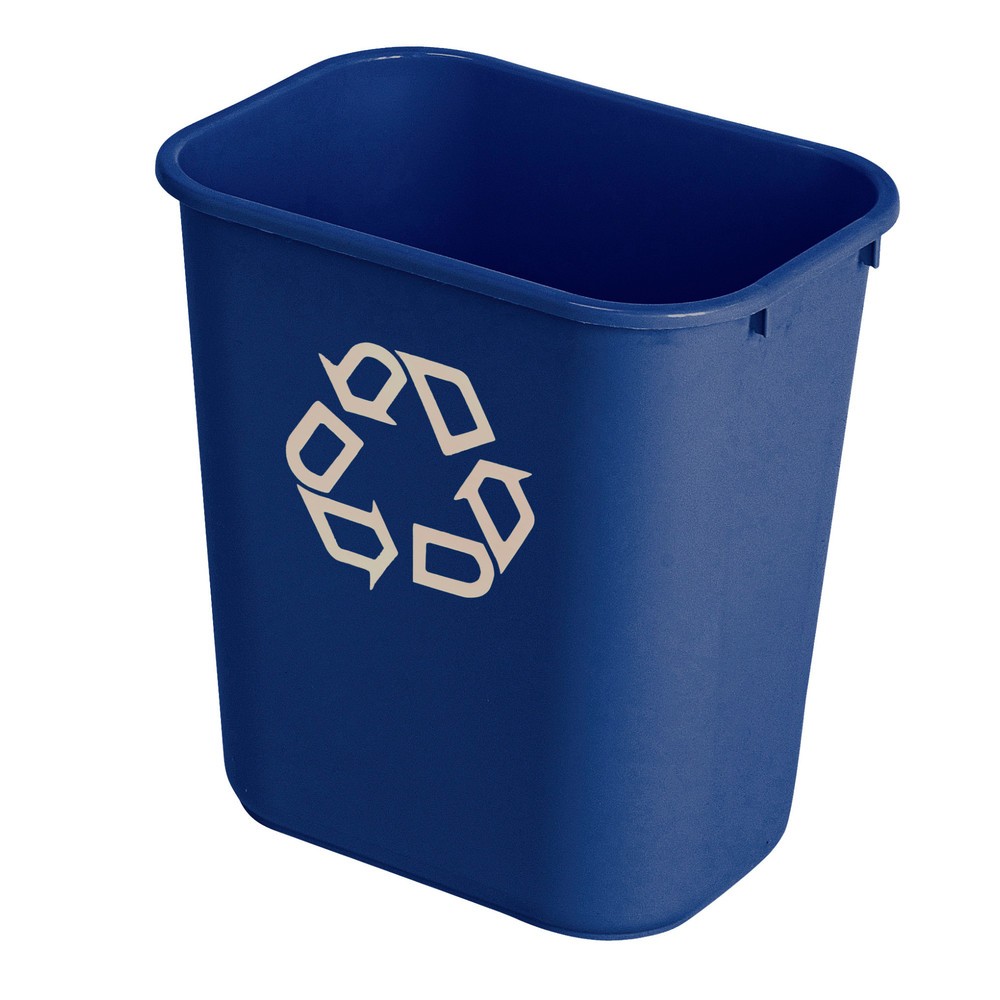 Illustration du produit: Rubbermaid® Conteneur à déchets rectangulaire, 26,6 litres, bleu