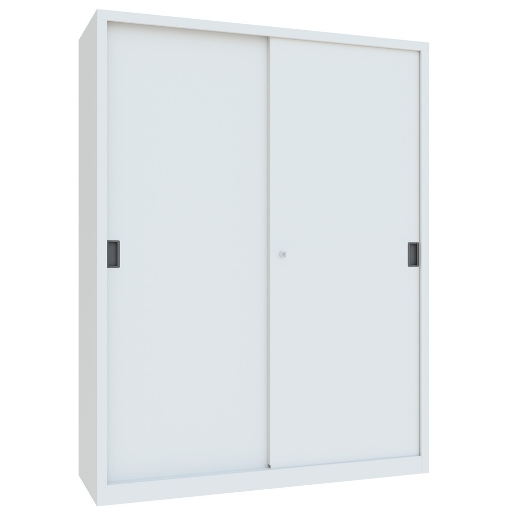 Produktabbildung Nr. 2: Schuifdeurenkast PAVOY met 8 legborden + scheidingswand, hxbxd 1.950 x 1.500 x 500 mm, lichtgrijs, lichtgrijs