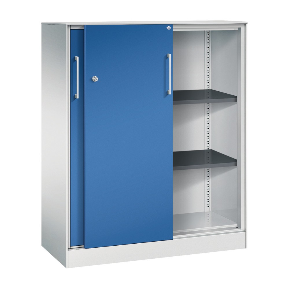 Productafbeelding nr. 3: Schuifdeurkast C+P Asisto, 3 OH, breedte 1.000 mm, lichtgrijs, gentiaanblauw