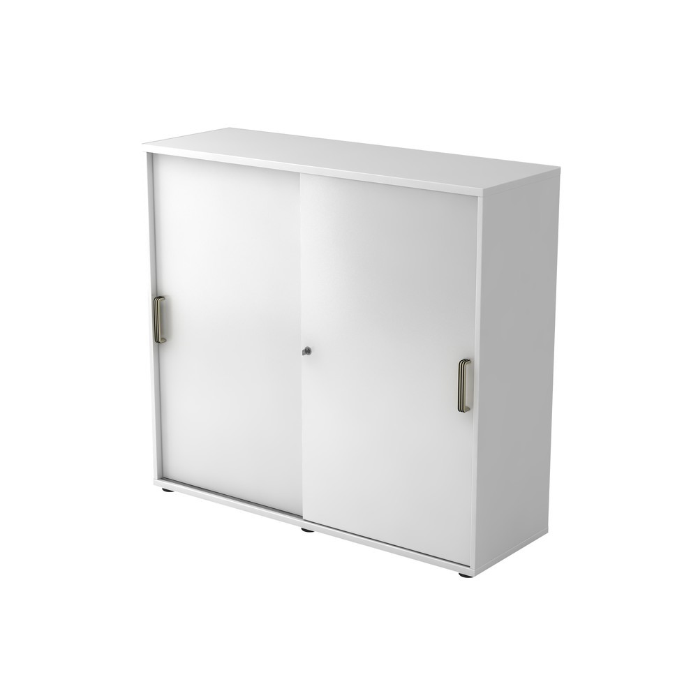 Product afbeelding: Schuifdeurkast Hammerbacher 3 OH 120 cm SG wit / wit