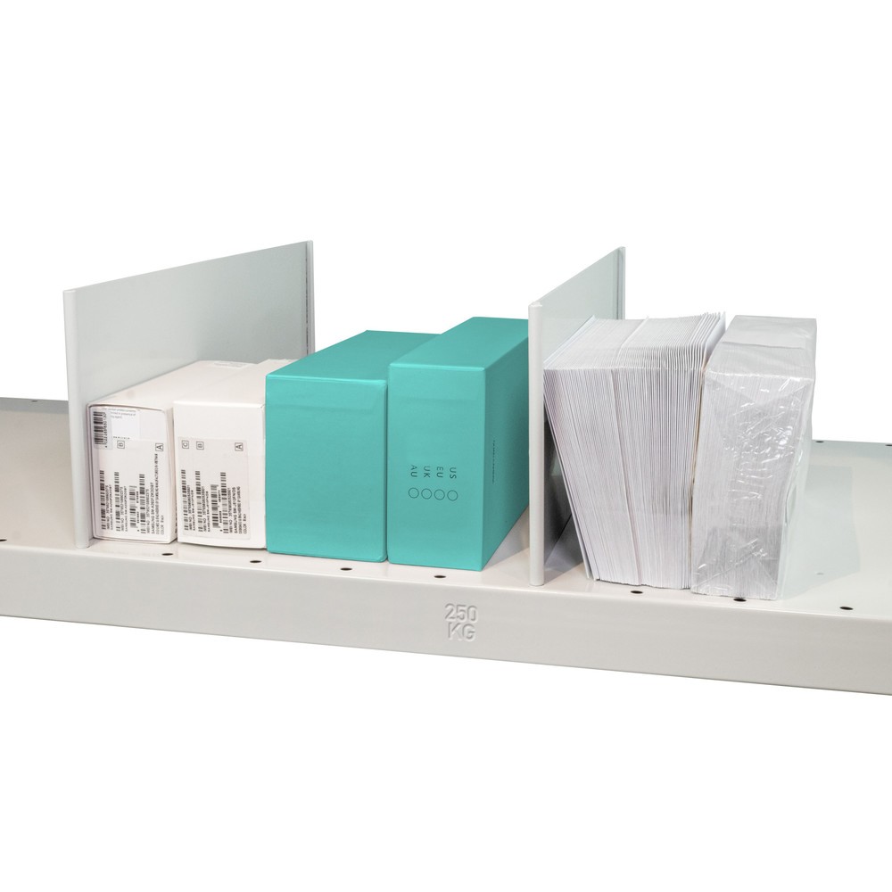 Produktabbildung Nr. 2: Séparateur enfichable en tôle pour rayonnage à tablettes SCHULTE, convient pour tablette MULTIplus250/330, HxP 140 x 500 mm