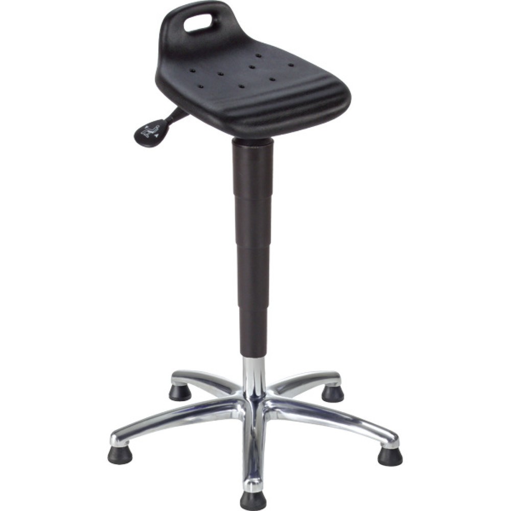 Produktabbildung Nr. 3: Siège assis-debout, assise en PU pivotante et inclinable, hauteur d’assise 620-880 mm, base aluminium, poignée de transport