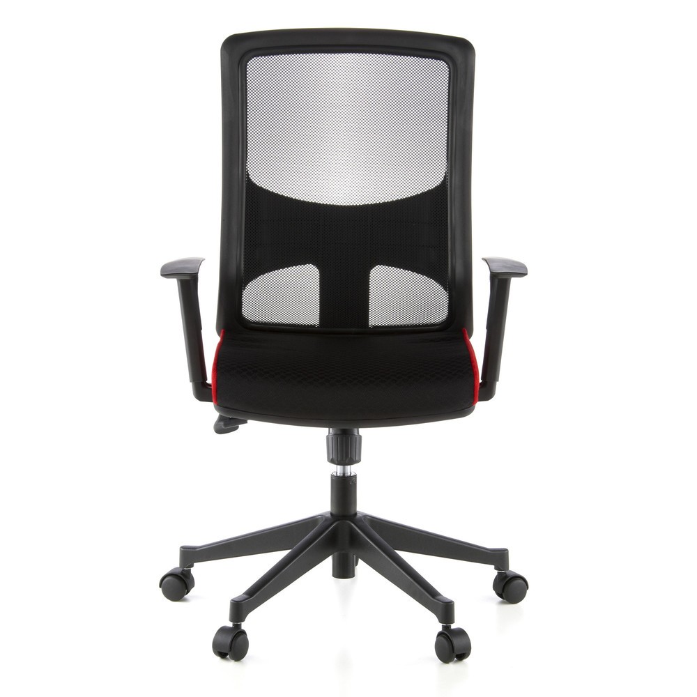 N° de l'image du produit 1 : Siège de bureau / fauteuil de direction hjh OFFICE LAVITA tissu, noir/rouge