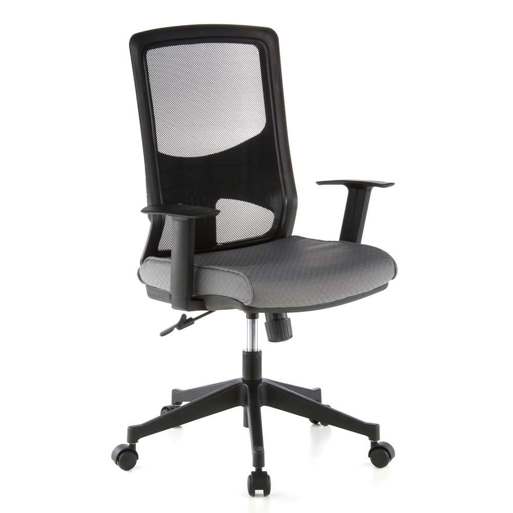 N° de l'image du produit 2 : Siège de bureau / fauteuil de direction hjh OFFICE LAVITA tissu, noir/gris