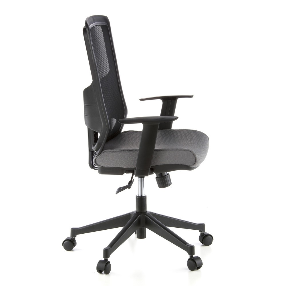 N° de l'image du produit 3 : Siège de bureau / fauteuil de direction hjh OFFICE LAVITA tissu, noir/gris