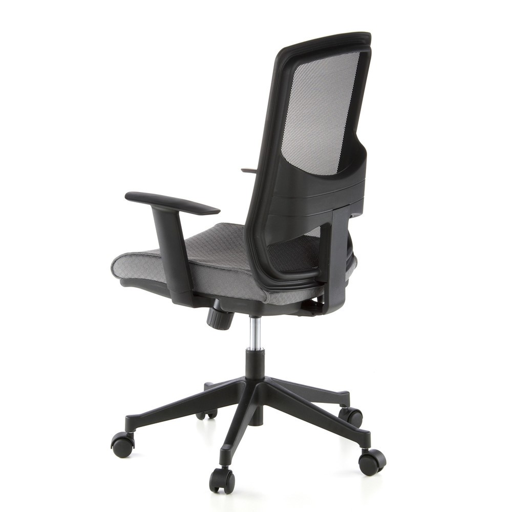 N° de l'image du produit 7 : Siège de bureau / fauteuil de direction hjh OFFICE LAVITA tissu, noir/gris