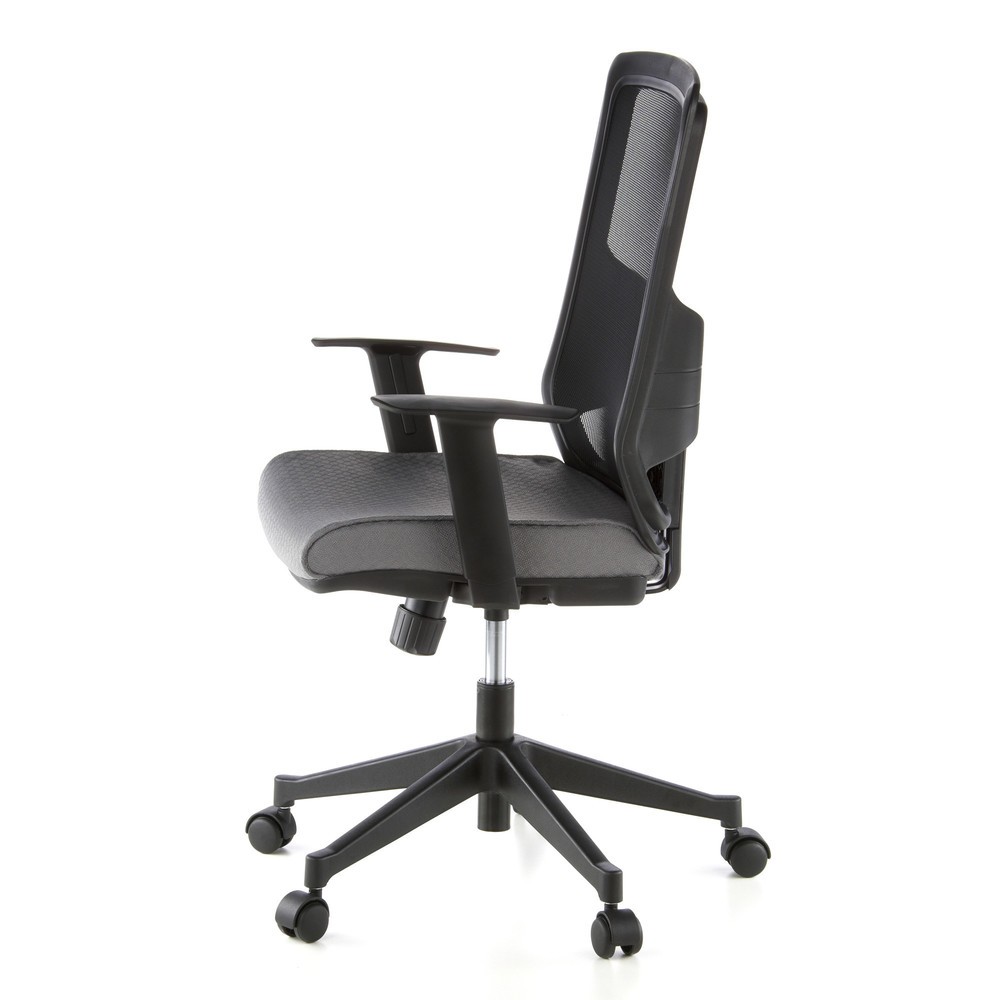 N° de l'image du produit 8 : Siège de bureau / fauteuil de direction hjh OFFICE LAVITA tissu, noir/gris