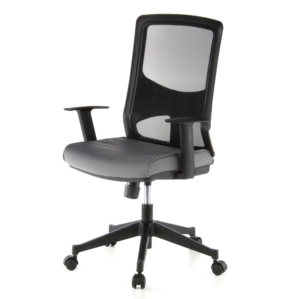 N° de l'image du produit 9 : Siège de bureau / fauteuil de direction hjh OFFICE LAVITA tissu, noir/gris