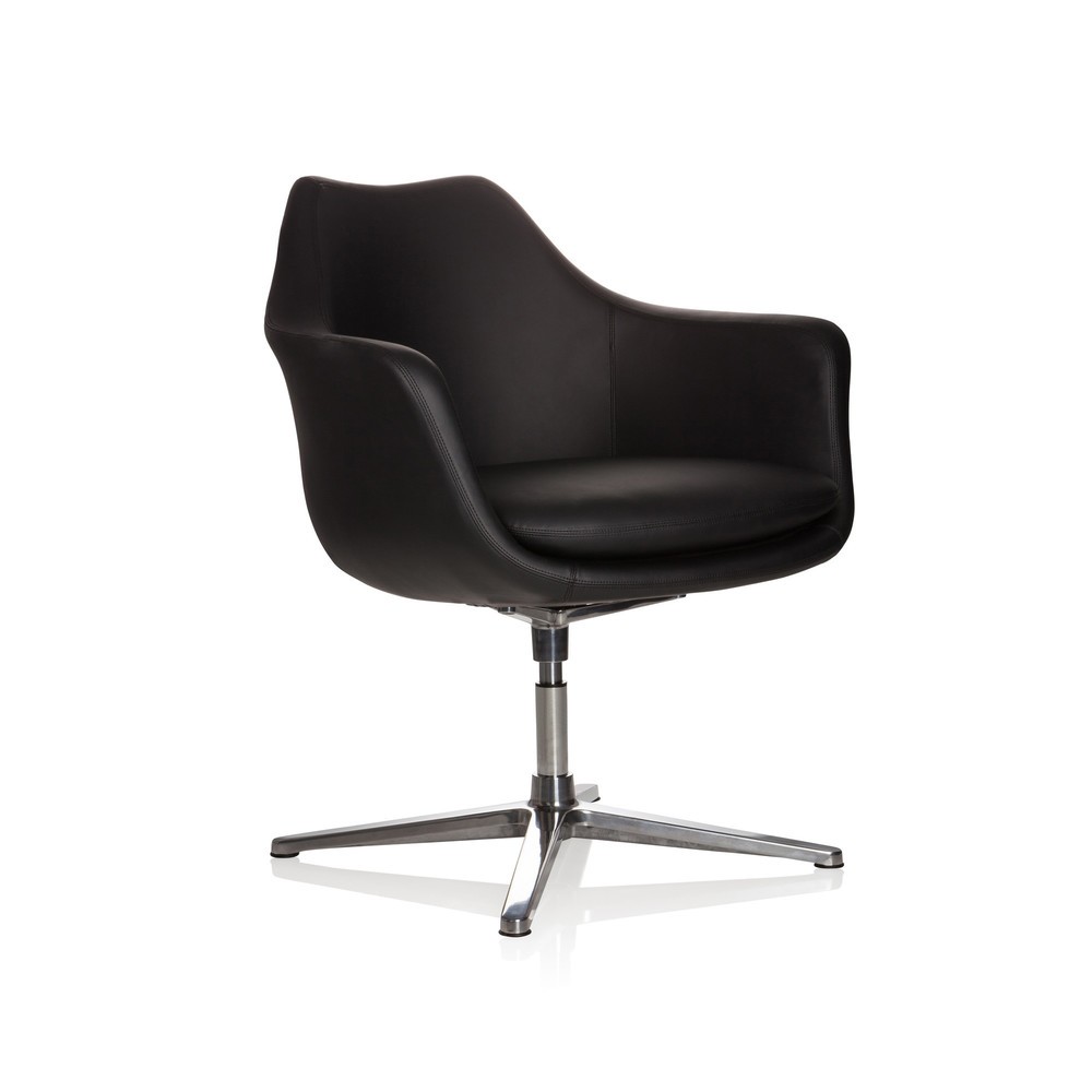 Produktabbildung Nr. 2: Siège de bureau / fauteuil lounge hjh OFFICE Artemia similicuir, noir