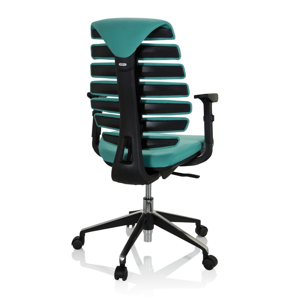 N° de l'image du produit 7 : Siège de bureau / siège pivotant hjh OFFICE ERGO LINE II tissu, turquoise