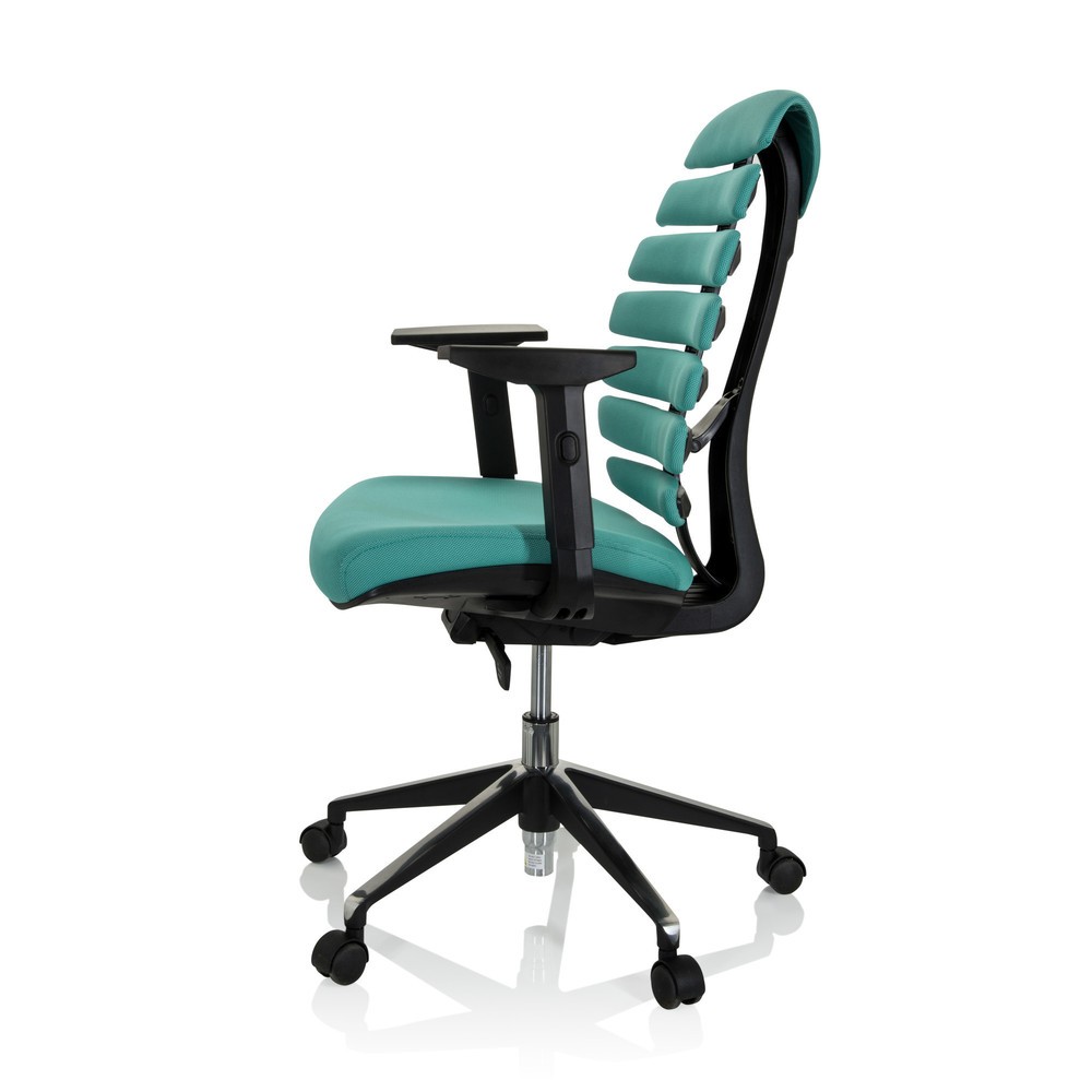 N° de l'image du produit 10 : Siège de bureau / siège pivotant hjh OFFICE ERGO LINE II tissu, turquoise