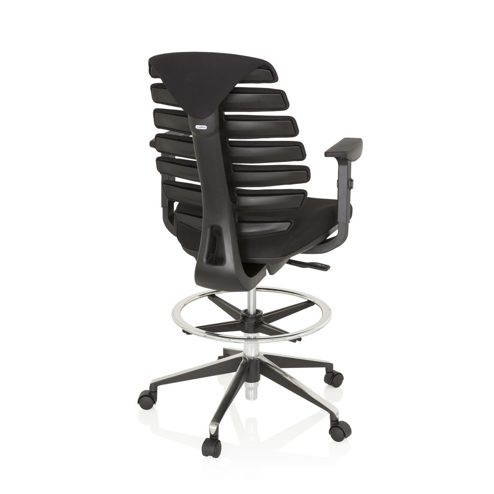 N° de l'image du produit 5 : Siège de bureau / siège pivotant hjh OFFICE ERGO LINE II WORK tissu, noir