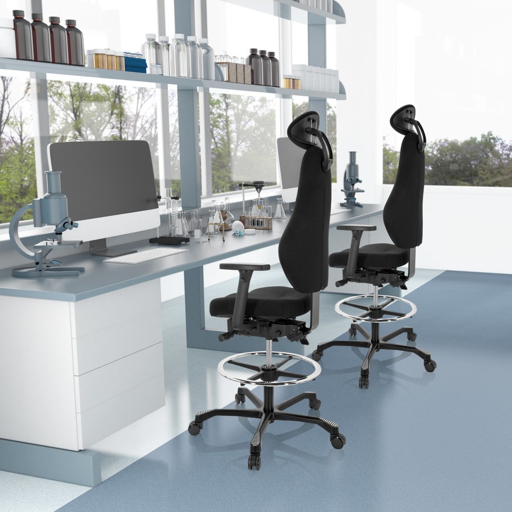 Produktabbildung Nr. 4: Siège de travail / siège de comptoir hjh OFFICE RESISTIO WORK tissu, noir
