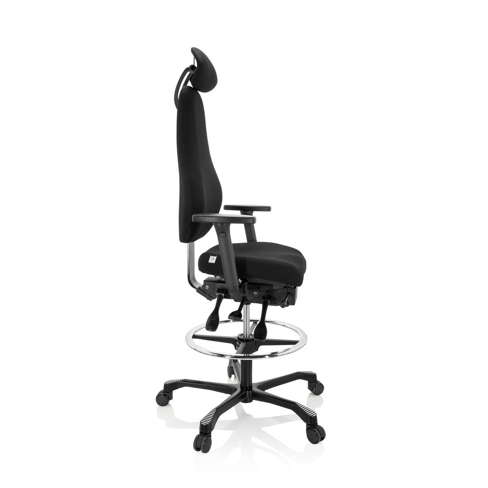 Produktabbildung Nr. 7: Siège de travail / siège de comptoir hjh OFFICE RESISTIO WORK tissu, noir