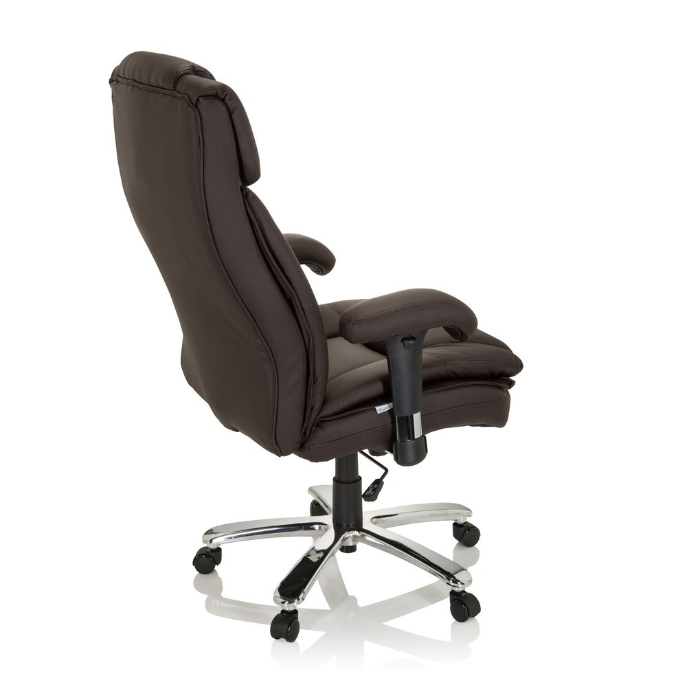Produktabbildung Nr. 4: Siège pour personne forte / siège de bureau hjh OFFICE BUILDER XXL I PU similicuir, marron foncé