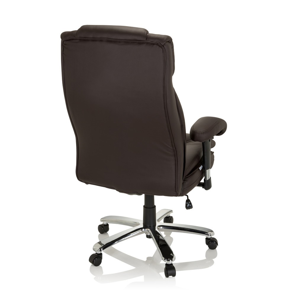 Produktabbildung Nr. 5: Siège pour personne forte / siège de bureau hjh OFFICE BUILDER XXL I PU similicuir, marron foncé
