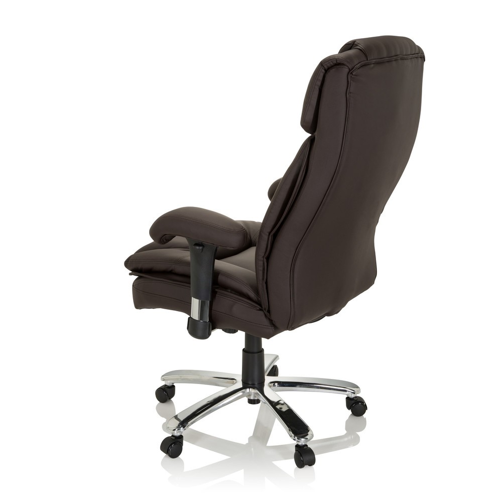 Produktabbildung Nr. 7: Siège pour personne forte / siège de bureau hjh OFFICE BUILDER XXL I PU similicuir, marron foncé