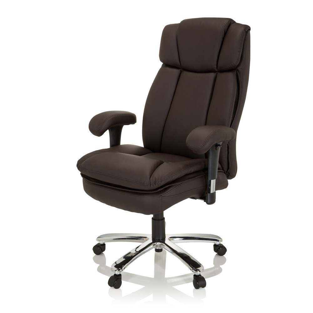 Produktabbildung Nr. 9: Siège pour personne forte / siège de bureau hjh OFFICE BUILDER XXL I PU similicuir, marron foncé