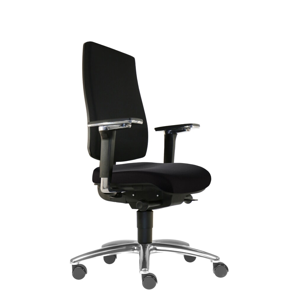 Product afbeelding: SITWELL STEIFENSAND Cebra rugvriendelijke bureaustoel , rugleuning van volledig kunststof, universele wielen, polyester, zwart