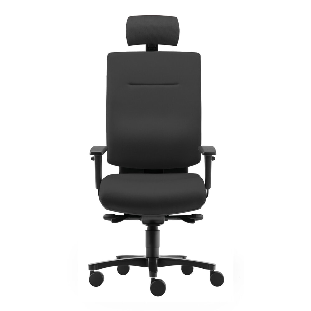 Product afbeelding: SITWELL STEIFENSAND MyChair rugvriendelijke bureaustoel , extra breed, met tapijtwielen, met hoofdsteun, polyester, draagvermogen 180 kg