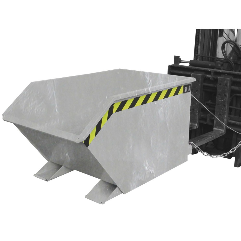 Produktabbildung Nr. 1: Bauer® spaander-kantelbak, geperforeerde tussenplaat, verzinkt, draagvermogen 1.000 kg, volume 0,5 m³