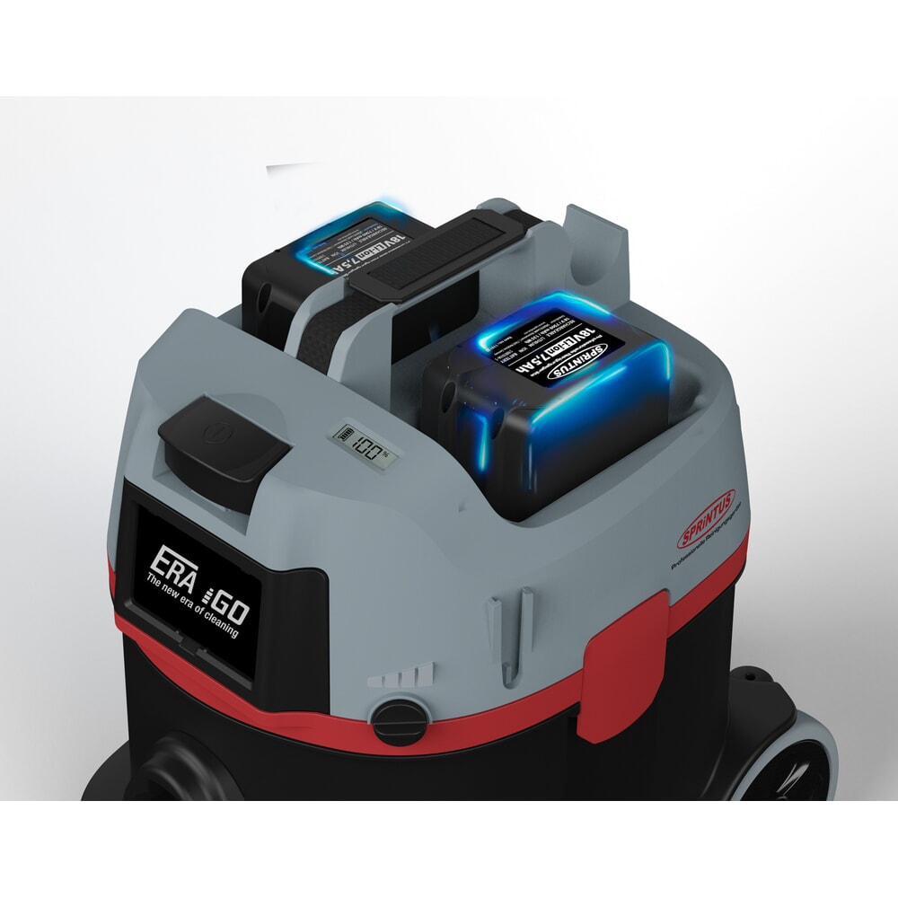 Aspirateur de bureau à batterie SPRiNTUS Era iGo Zero, avec des batteries de 5 Ah et un chargeur. N° de l'image du produit 6 : Aspirateur de bureau à batterie SPRiNTUS Era iGo Zero, avec des batteries de 5 Ah et un chargeur.