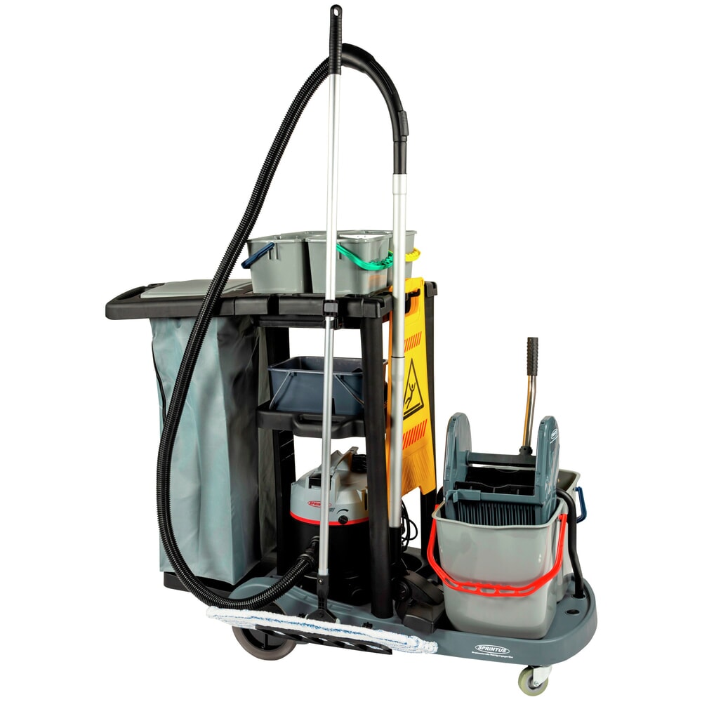 Kit de démarrage pour chariot de nettoyage SPRiNTUS avec aspirateur à poussière Illustration du produit: Kit de démarrage pour chariot de nettoyage SPRiNTUS avec aspirateur à poussière