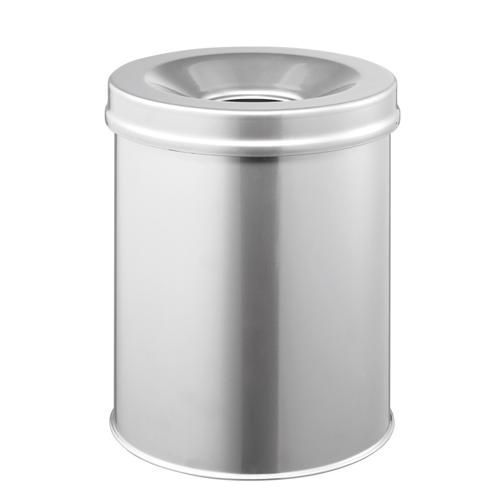 Produktabbildung Nr. 1: Prullenmand Durable, van staal, 15 liter, met brandbluskop, zilver